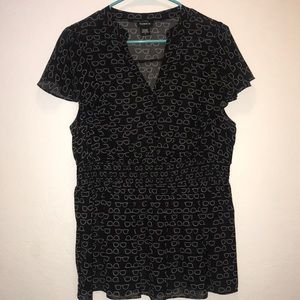 Torrid flutter sleeve babydoll blouse size 0